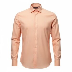 Tommy Hilfiger THFlex Athletic Fit Dress Shirt XL Peach Coral Button Front